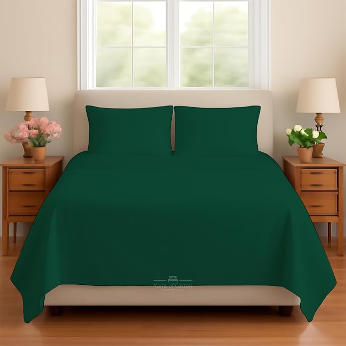 Sleeper Sofa 4 Piece Bed Sheet Set Premium Quality 100% Cotton 500 Thread Count, Smooth & Super Soft Sateen Weave, Extra Soft Bed Sheets, Wrinkle Free, 4 Inch Deep Pocket (Queen, Olive)