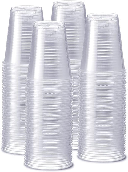 GUSTO Clear Plastic Cups Disposable Cold Drinking Cups