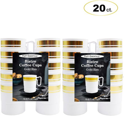 Party Essentials 8-Ounce Hard Plastic Coffee Cup/Tea Mug