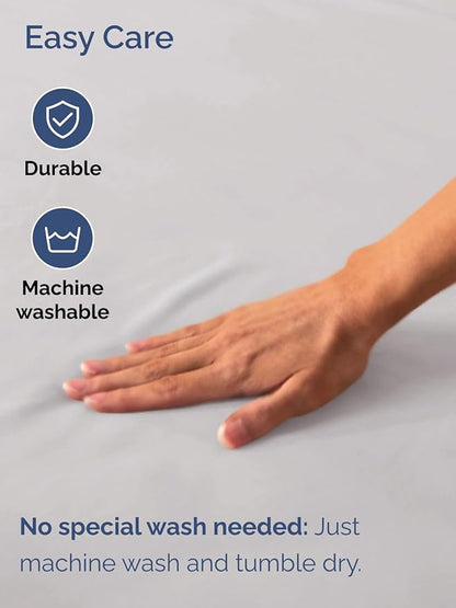 Extra Deep Cal King Fitted Sheet - Hotel Luxury Single Fitted Sheet Only - Easily Fits 18 inch to 24 inch Mattress - Ultra Soft, Wrinkle Free w/Extra Deep Pockets - Breathable & Comfy - French Grey