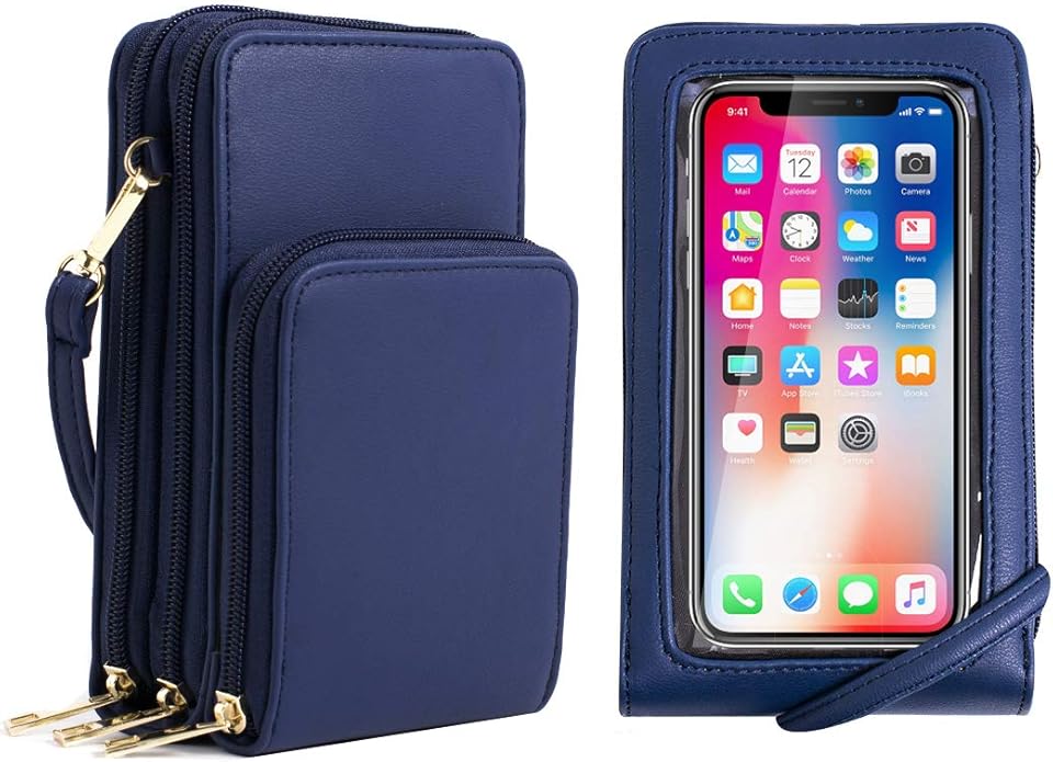 Crossbody Cellphone Purse Women Touch Screen Bag RFID Blocking Wallet Handbag Shoulder Strap