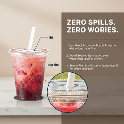 110 Pack 16 oz Disposable Clear Plastic Cups