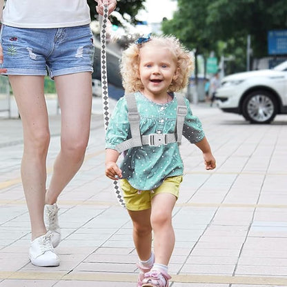 Toddler Harness Leash + Anti Lost Wrist Link, Accmor Kids Harnesses Children Leashes for Girls, Cute Deer Baby Walking Holder Anti-Lost Bracelet Strap Tether for Outdoor Keep Kids Close (Pink)