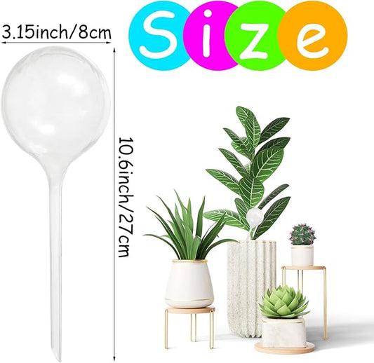 10 PCS Large Clear Plastic Watering Globes, Plant Self-Watering Bulbs, Flower