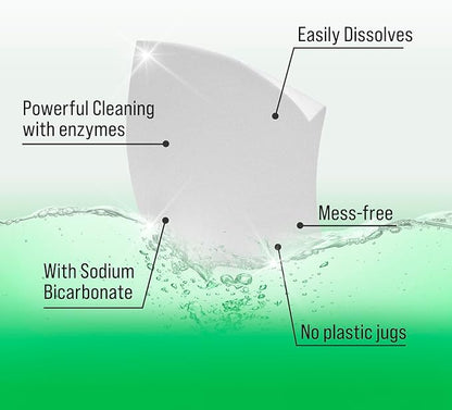 Rockin' Green Travel Laundry Detergent Sheets Unscented - Mess-Free Laundry Sheets Detergent Powerful Cleaning with Sodium Bicarbonate - Easily Dissolvable Laundry Soap Sheet (102 Loads, Unscented)