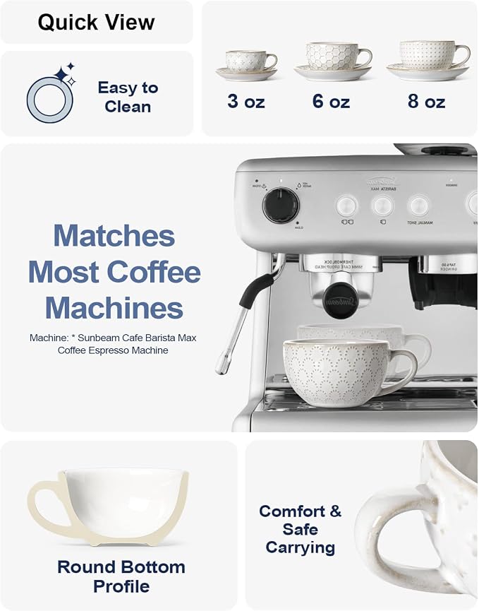 LE TAUCI 6 oz Cappuccino Cups
