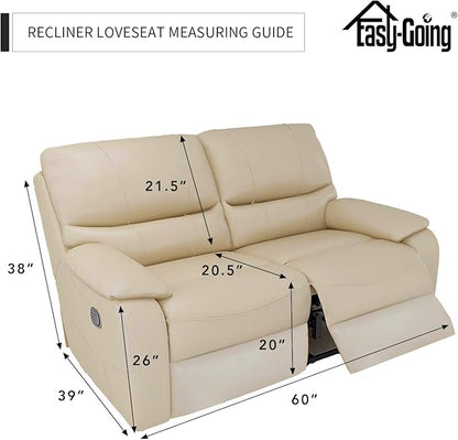 Easy-Going 6 Pieces Recliner Loveseat Stretch Sofa Slipcover Sofa Cover Furniture Protector Couch Soft with Elastic Bottom Kids, Spandex Jacquard Fabric Small Checks Dark Blue