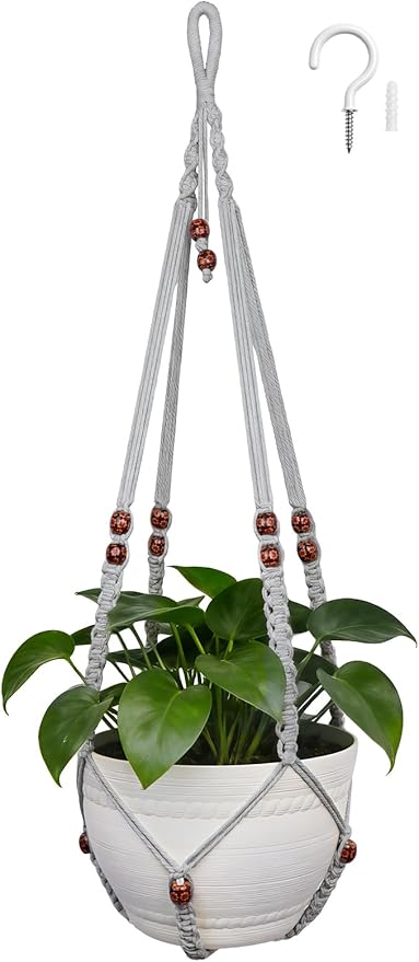 35 Inch Macrame Plant Hanger, Large