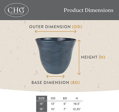 Classic Home and Garden Honeysuckle Resin Planters