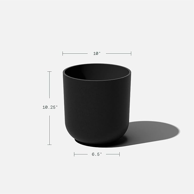 Veradek Round Black Plastic Planter Pots