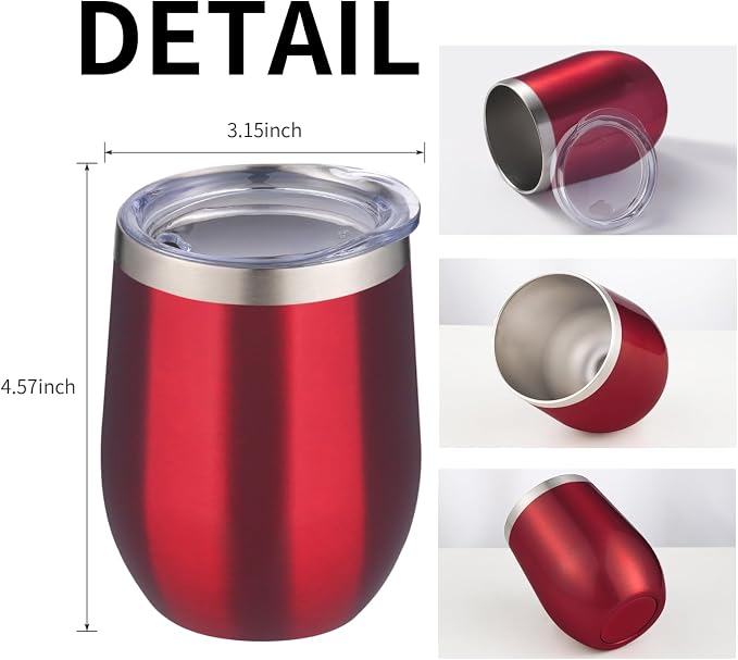 12oz/4 Pack Wine Tumbler Glasses