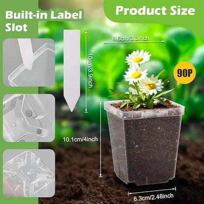 3.3 Inch Clear Nursery Pots