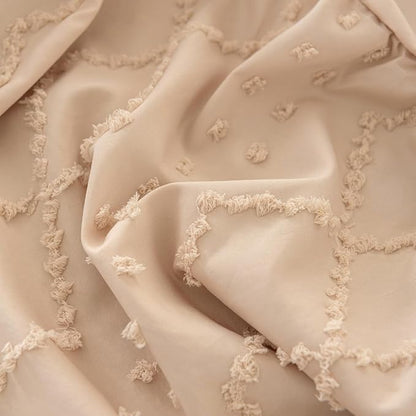 Bed Skirt Full Size Ruffled Bed Skirt with Split Corners, 14 Inch Drop Dust Ruffle Bed Skirts with Platform, Boho Tufted Shabby Chic Full Size Bed Skirts, Cream