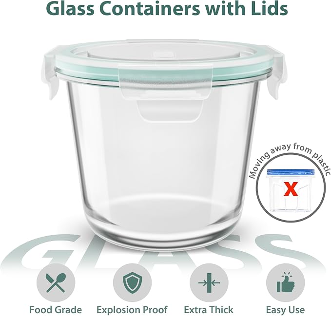 3 Cup/23oz Meal Prep Containers