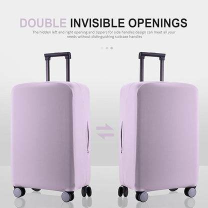 Travel Luggage Cover Suitcase Protector Scratch-Resistant Fit 19-31 Inch Suitcase, Not Included Suitcase (Lavender Purple, 2XL(30-31 inch))