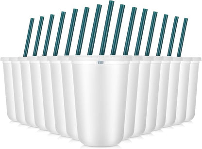 Lounsweer 15 Pcs Clear Reusable Cups