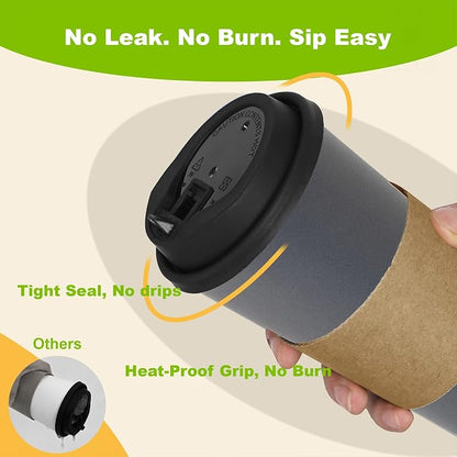 100 Pack 16 oz Disposable Coffee Cups