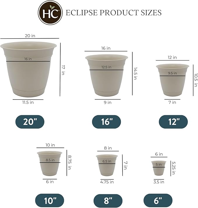 The HC Companies Eclipse Round Planter