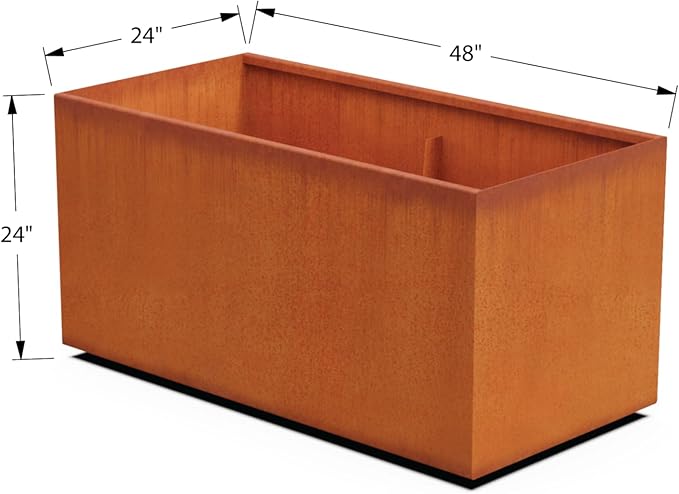 Plantercraft Corten Steel Planters Large Rectangular Planters