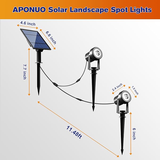 APONUO Solar Spot Lights