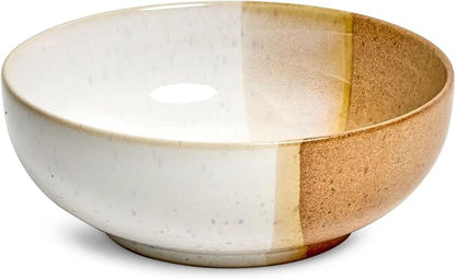 Sango 12 Pieces Stoneware Dinnerware Set, Glossy Caramel & Cream Dishes