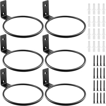 6 Pack 8 inch Flower Pot Holder Ring, Flower Pot Holder Ring Wall Mounted Set
