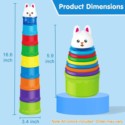WEEJOYGAM Baby Stacking Cups, Nesting Stacking Toys