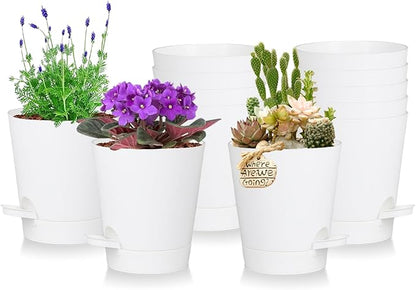 12 Pack 4 Inch Self Watering Plant Pots