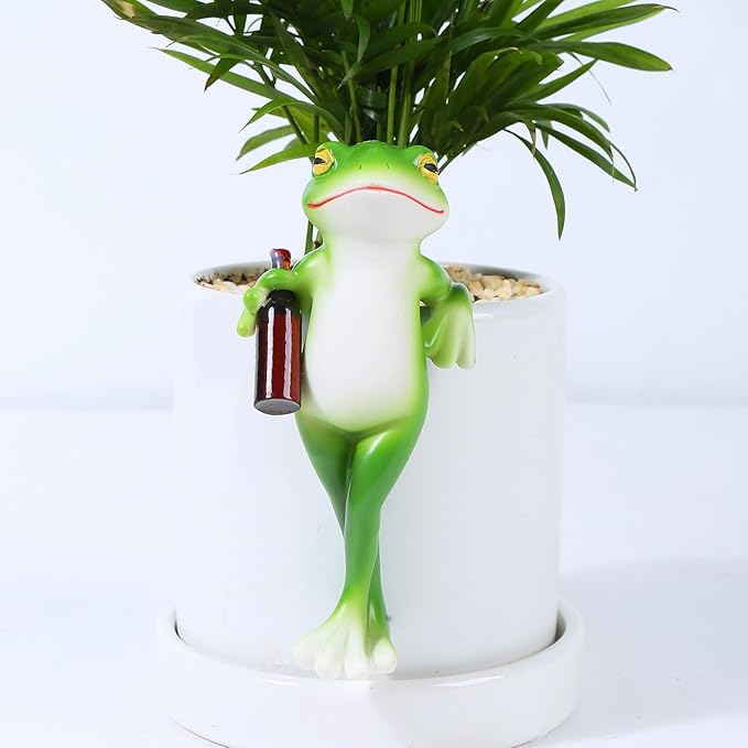 Miniature Frog Figurines Plant Decorations