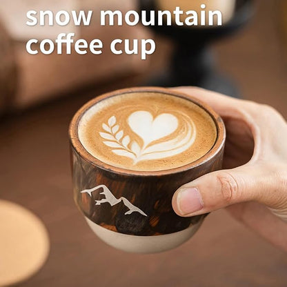 7oz Ceramic Espresso Cup, Modern Handleless Pottery Coffee Mug