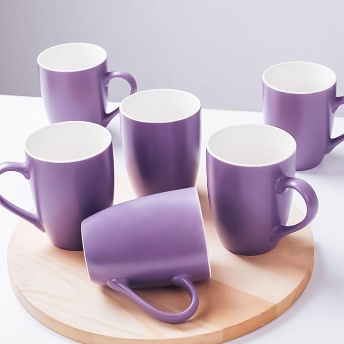Coffee Mugs Set of 6, 12oz Ceramic Coffee Mugs