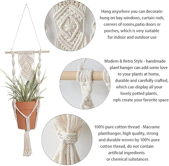 Artilady Boho Macrame Plant Hangers