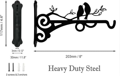 Multipurpose Hanging Basket Plant Brackets Outdoor Indoor, Heavy Duty Solid