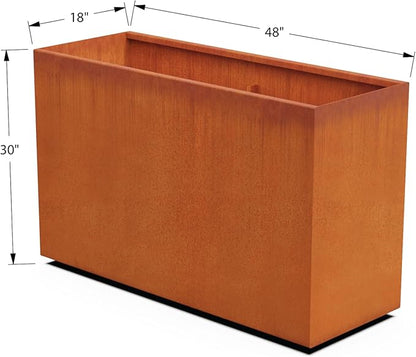 Plantercraft Corten Steel Planters Large Rectangular