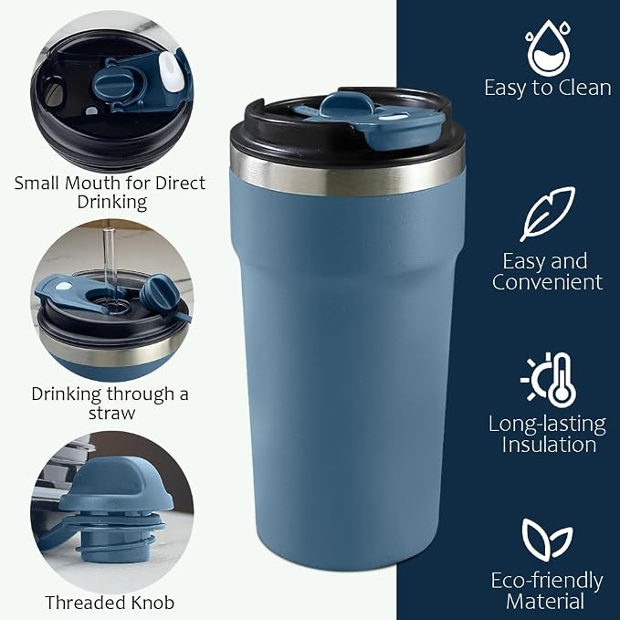SPLMIFA Travel Coffee Mugs Leak-Proof, Reusable Coffee Cups