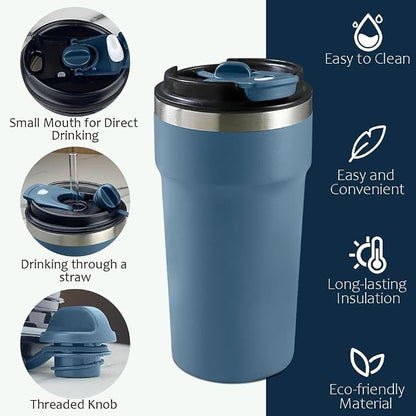 SPLMIFA Travel Coffee Mugs Leak-Proof, Reusable Coffee Cups