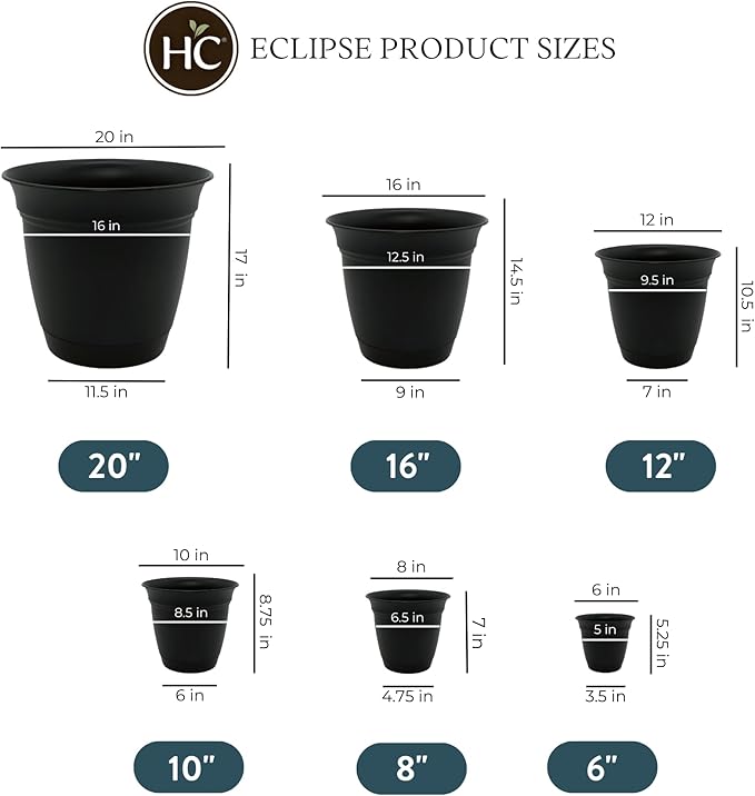 The HC Companies Eclipse Round Planter