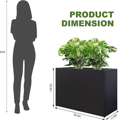 Metal Planter Box Rectangular Block