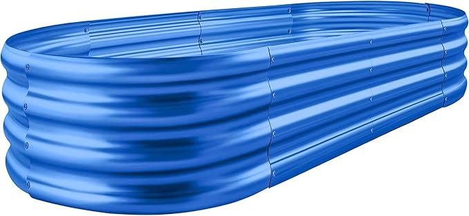 Land Guard Galvanized Raised Garden Bed Kit, Galvanized Planter Raised Garden
