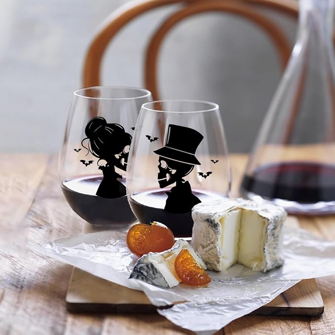 Perfectinsoy Skull Wine Glass 2 Piece