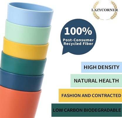Lazycorner Wheat Straw Cup 12 Pcs Drinking Glasses Unbreakable Drinking Cup