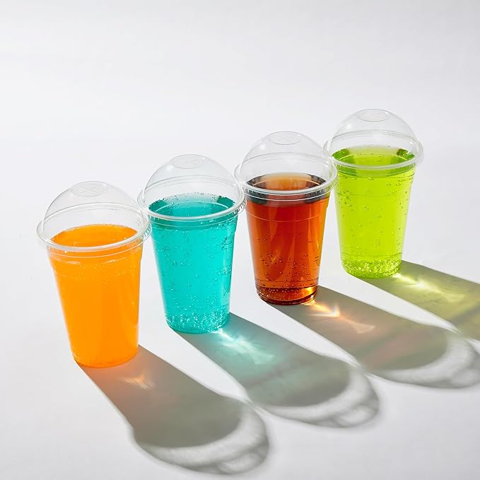 100 PACK 16 oz Clear Plastic Cups