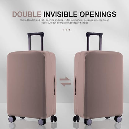 Travel Luggage Cover Suitcase Protector Scratch-Resistant Fit 19-31 Inch Suitcase, Not Included Suitcase (Khaki, 2XL(30-31 inch))