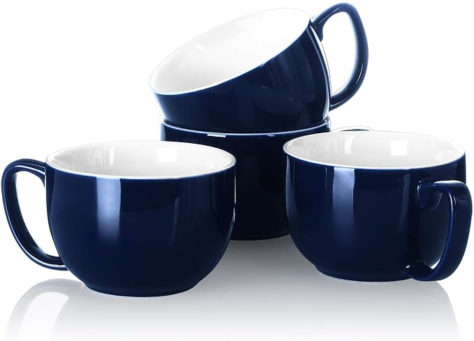 Teocera 16oz Large Coffee Mugs Set of 4