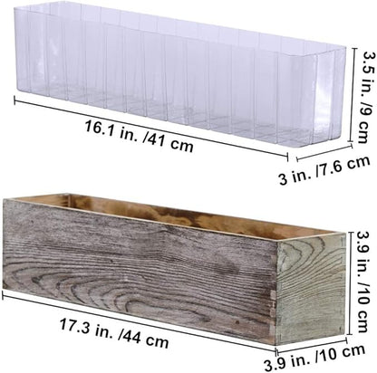 10 Pcs Plastic Planter Liners Clear Rectangular Plastic Liners