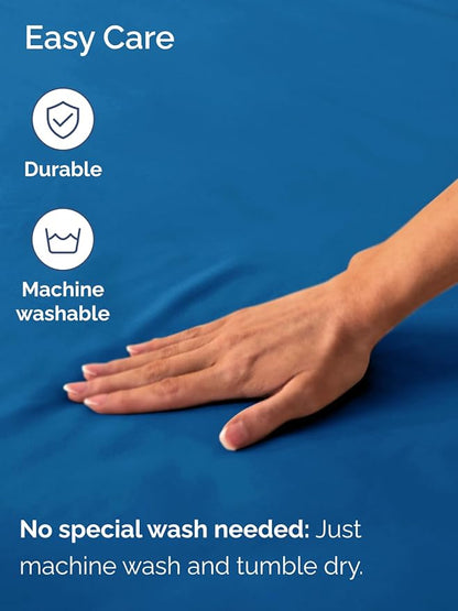 Extra Deep King Fitted Sheet - Hotel Luxury Single Fitted Sheet Only - Easily Fits 18 inch to 24 inch Mattress - Ultra Soft, Wrinkle & Fade Free w/Extra Deep Pockets - Breathable & Comfy - Royal Blue