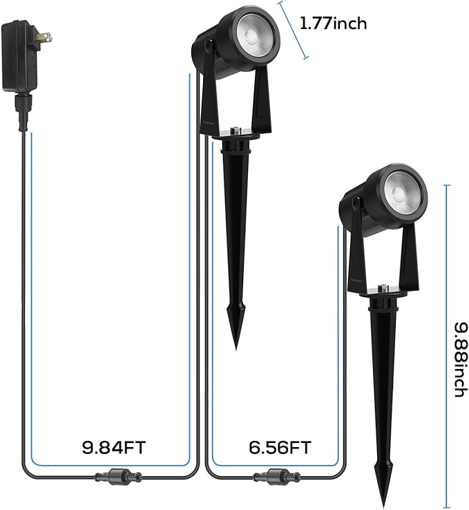 Banord Outdoor Landscape Lighting, 10 Pack Low Voltage LED Spot Lights