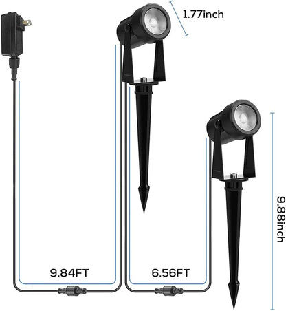 Banord Outdoor Landscape Lighting, 10 Pack Low Voltage LED Spot Lights