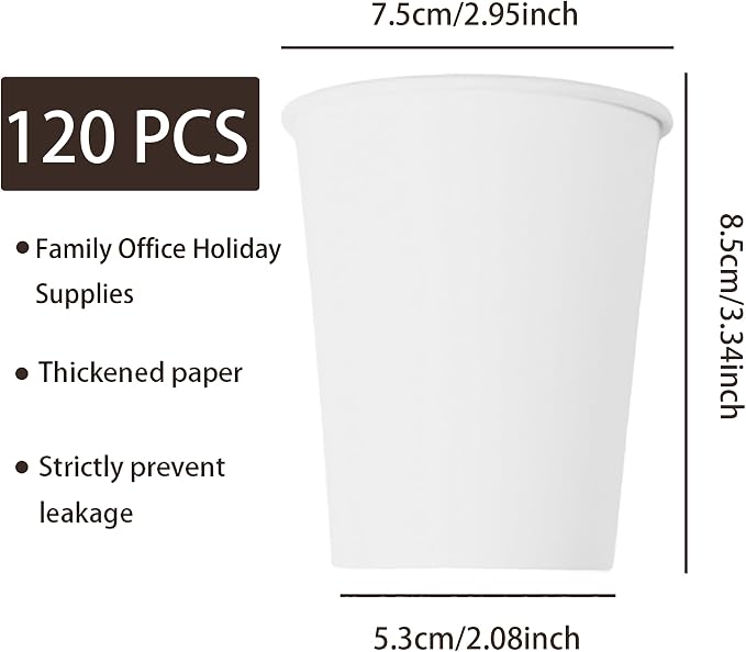 120-pack 9 oz white Paper Cups