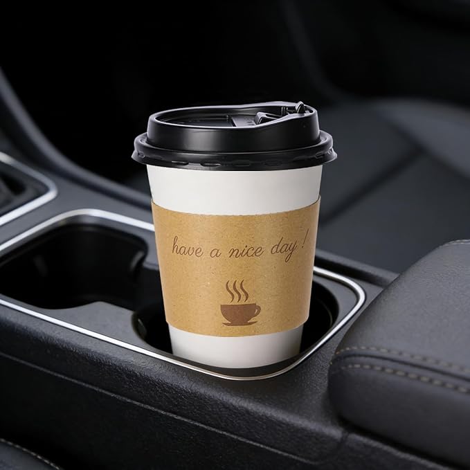 BYSNOW 500 pack 16 oz Bulk Disposable Paper Coffee Cups